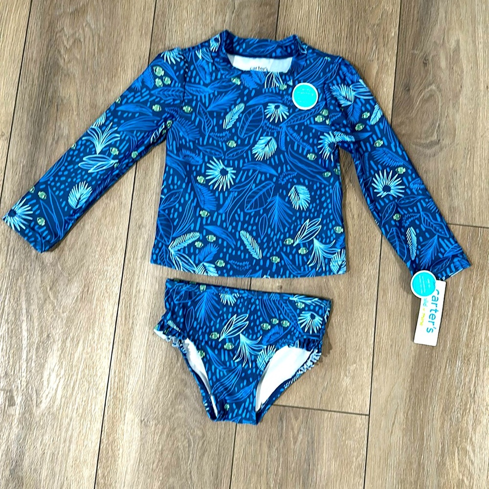 NEW Adorable Girls 2 Piece Swimsuit | Size 3T | UPF 50+